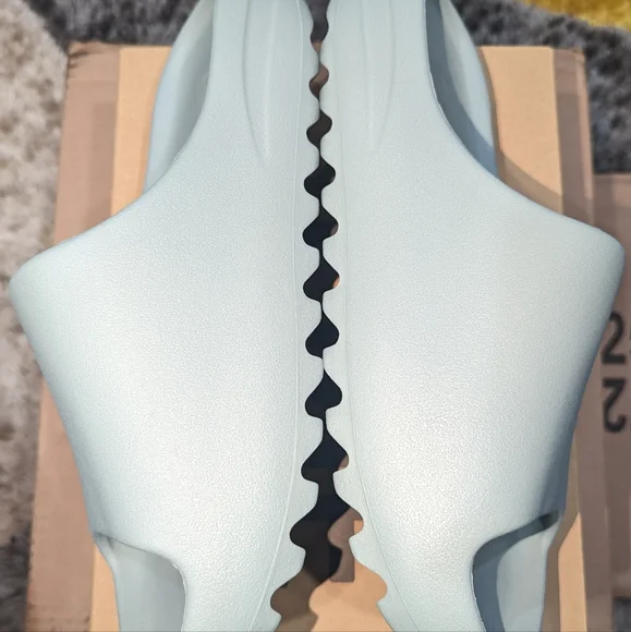 Adidas Yeezy Light Blue Sandals with Contoured Footbed